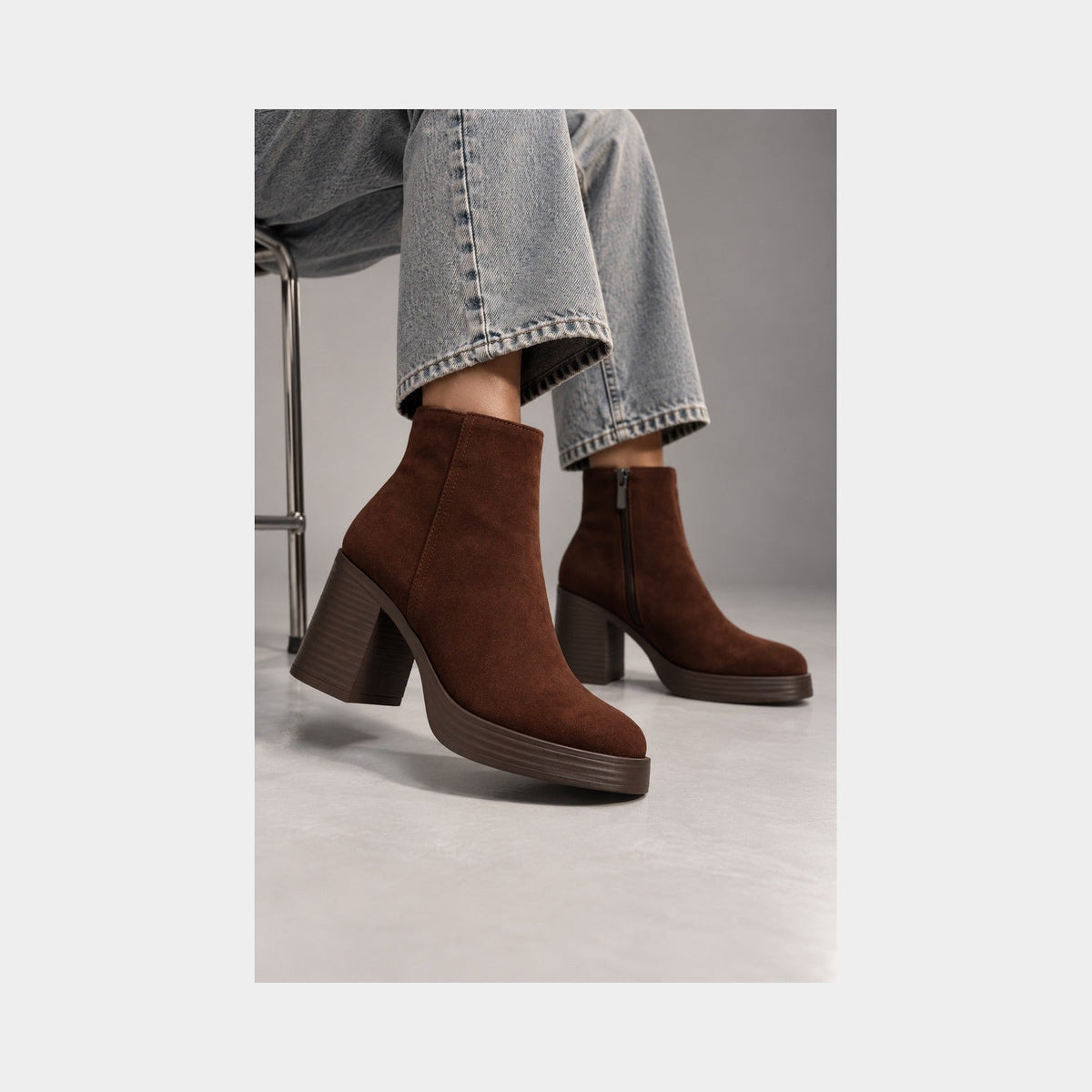 Botines Portofino marron-modelo foto completa