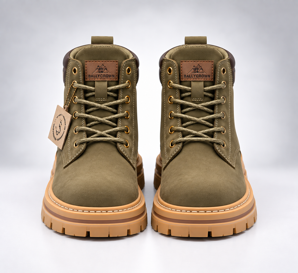 Ridge Urban Boots verde oliva frontal