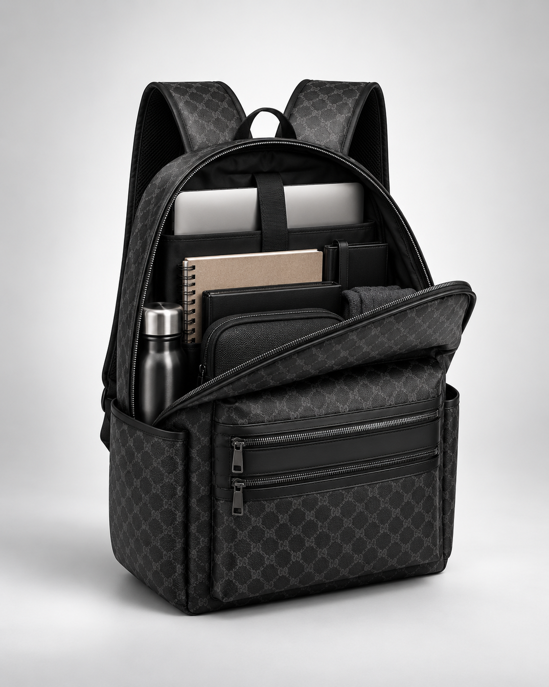 VRS Signature Travel Backpack negro - interior y capacidad